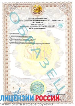 Образец сертификата соответствия (приложение) Рубцовск Сертификат ISO 14001
